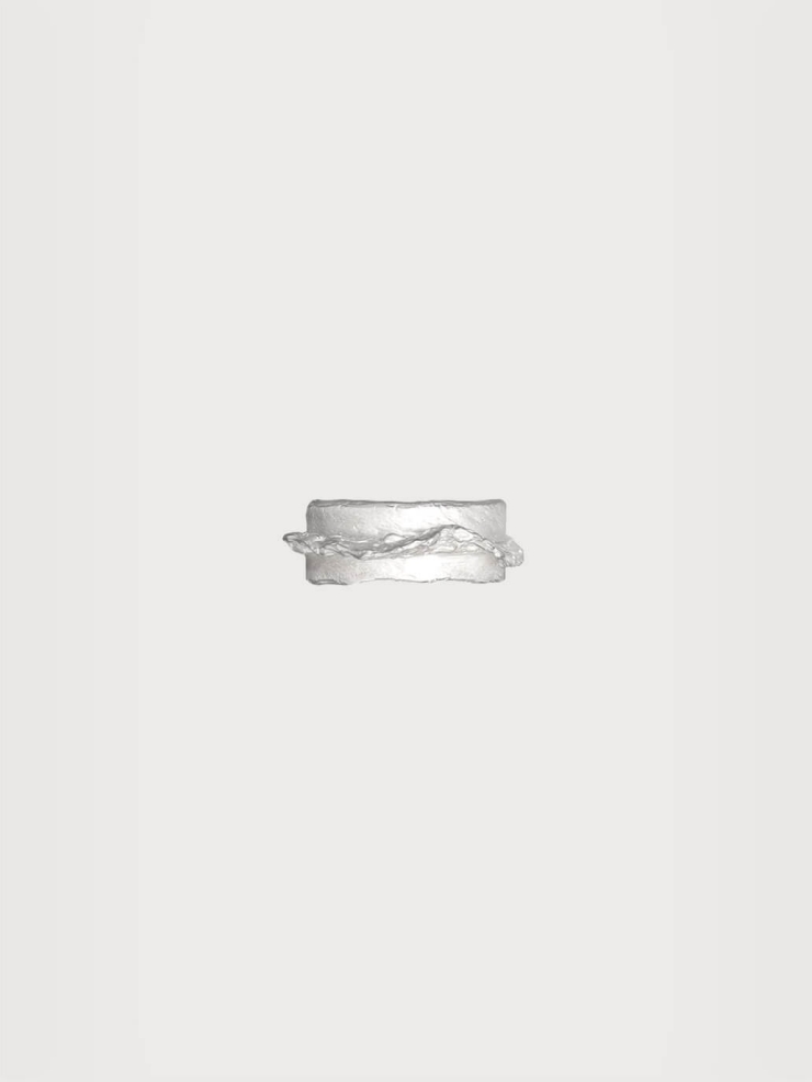 White ocean shadow ear cuff