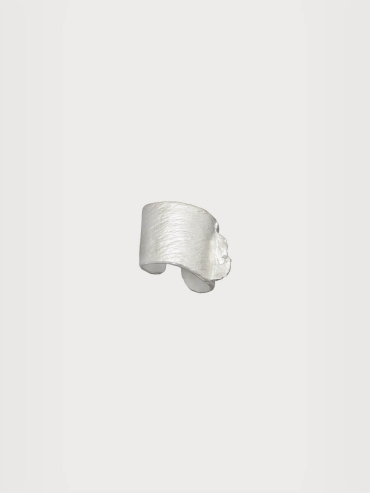 White ocean shadow wide ear cuff