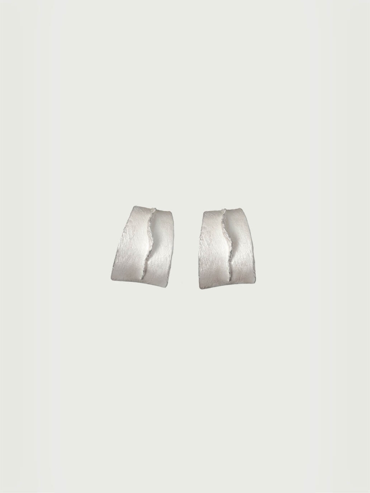 White Sea Shadow Large Earrings