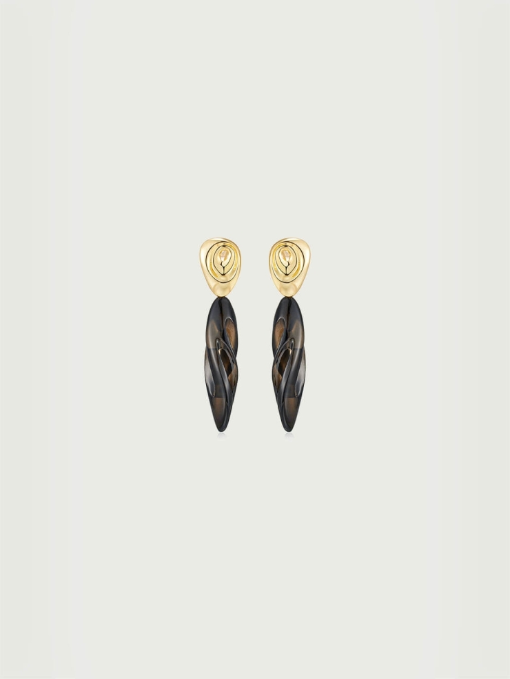 Windy Twisted Stone Earrings