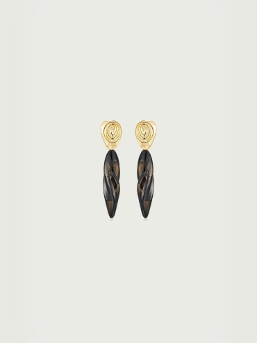 Windy Twisted Stone Earrings