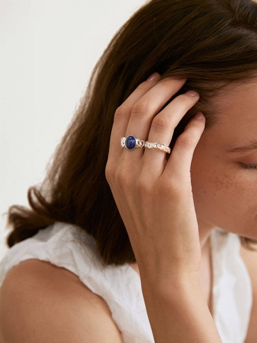 Blue Rock China Ring - set