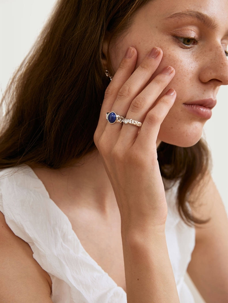 Blue Rock China Ring - set