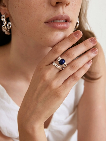 Blue Rock China Ring - set
