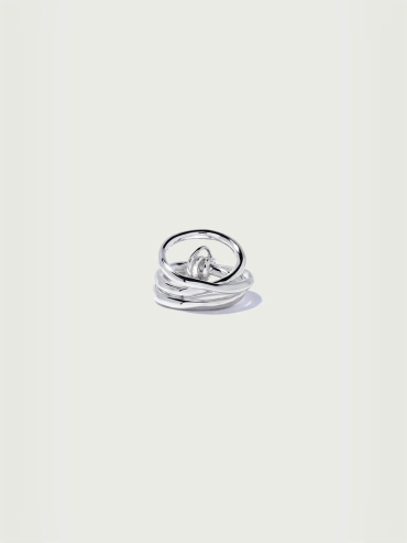 Gordian bold knot ring