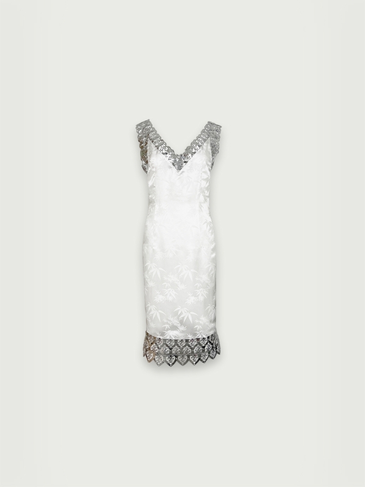 [FINAL SALE] V-neck sleeveless silk slip dress