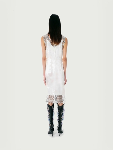 [FINAL SALE] V-neck sleeveless silk slip dress
