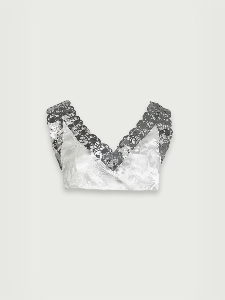 [FINAL SALE] V-neck sleeveless slip tank top