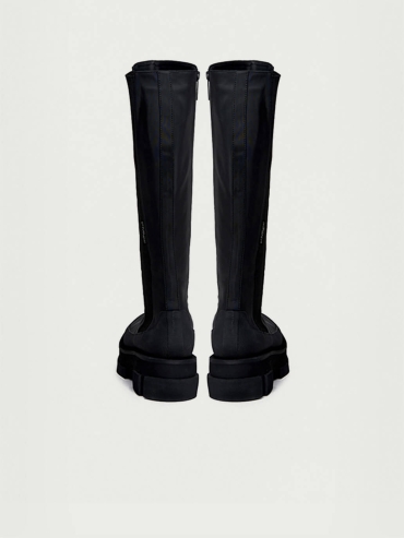 Black Gao Platform Knee Boot