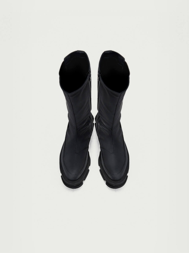 Black Gao Platform Knee Boot