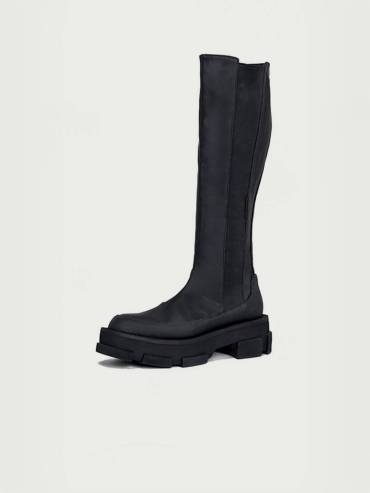 Black Gao Platform Knee Boot