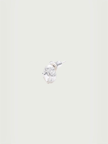 Silver wind erosion earrings