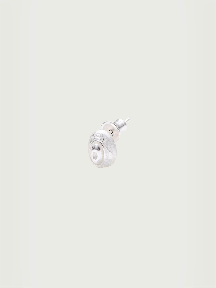 Silver wind erosion earrings
