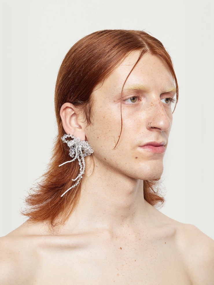 Hibiscus cana earrings - pair