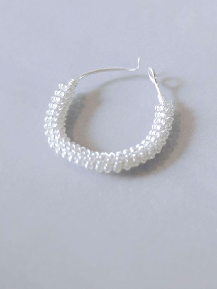 HENG-weaving silver earrings