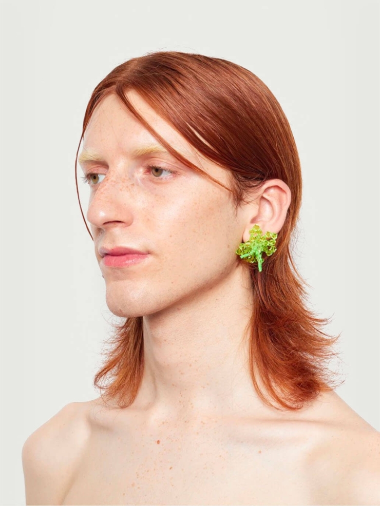 Hibiscus lacerta mini earrings - pair