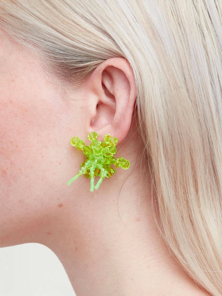 Hibiscus lacerta mini earrings - pair