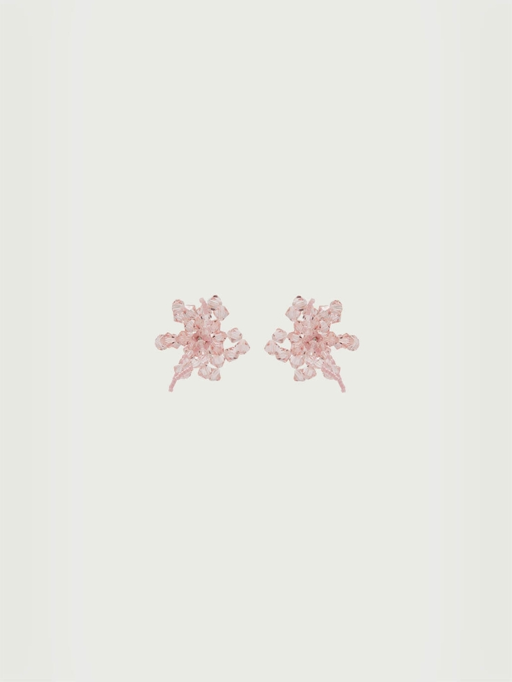 Hibiscus rosa mini earrings - pair