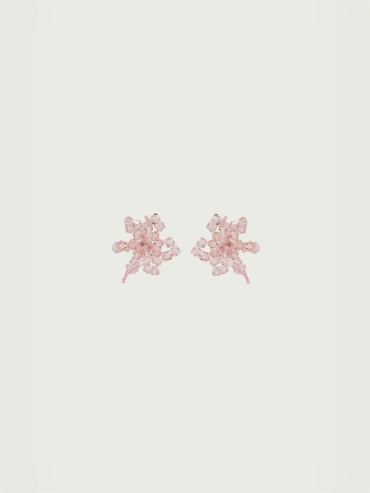 Hibiscus rosa mini earrings - pair