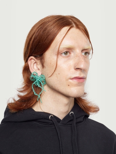 Hibiscus turcosa earrings - pair