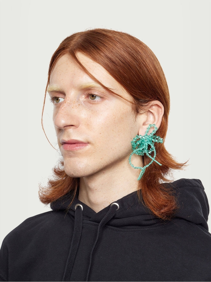 Hibiscus turcosa earrings - pair