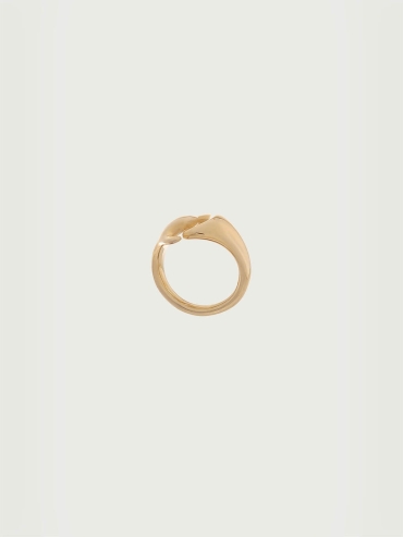 Gold irregular mosaic ring