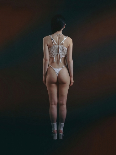 White Baudelaire Gather Corset