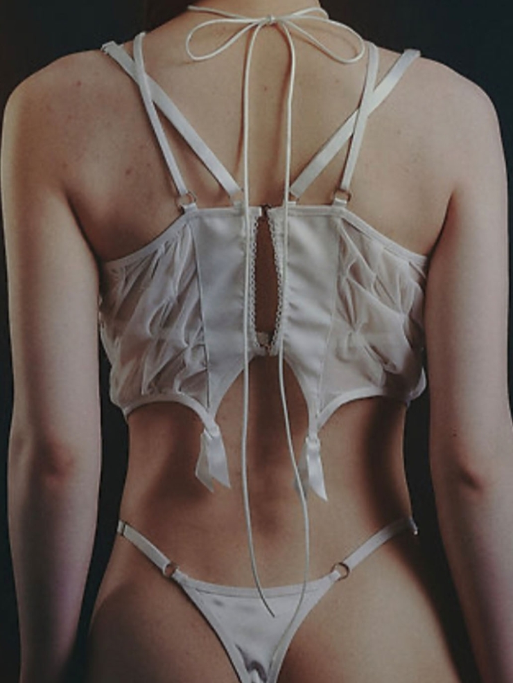 White Baudelaire Gather Corset
