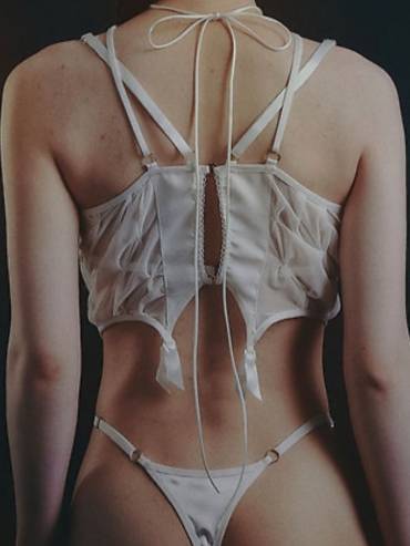 White Baudelaire Gather Corset