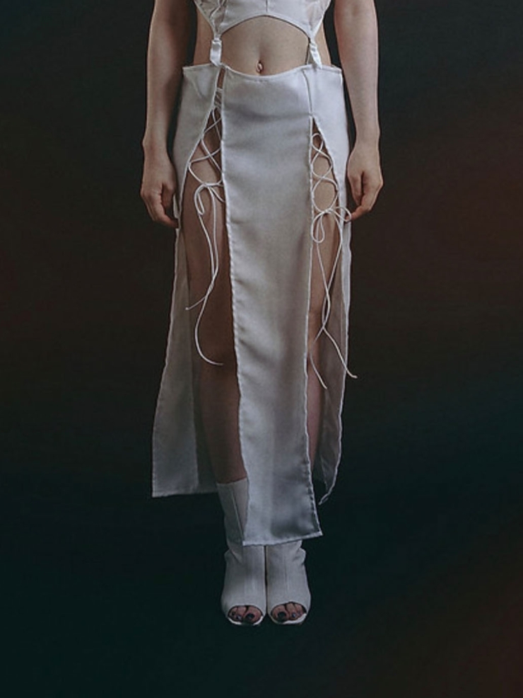 White Baudelaire Long Skirt