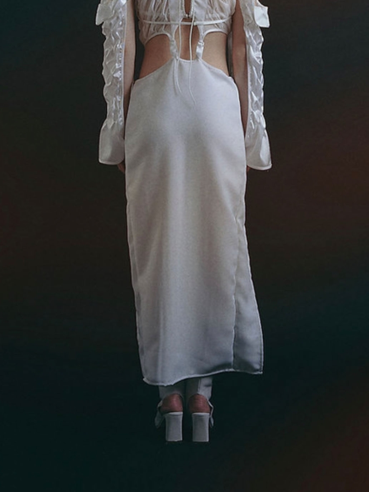 White Baudelaire Long Skirt