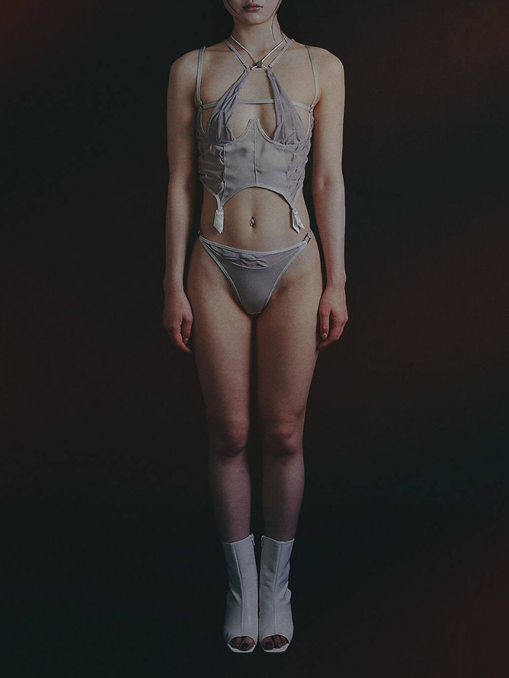 Grey natsume × baudelaire gather corset