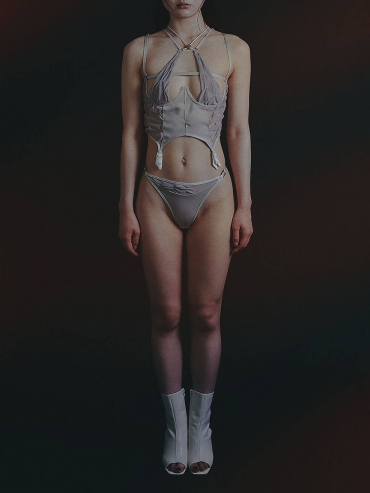 Grey natsume × baudelaire gather corset