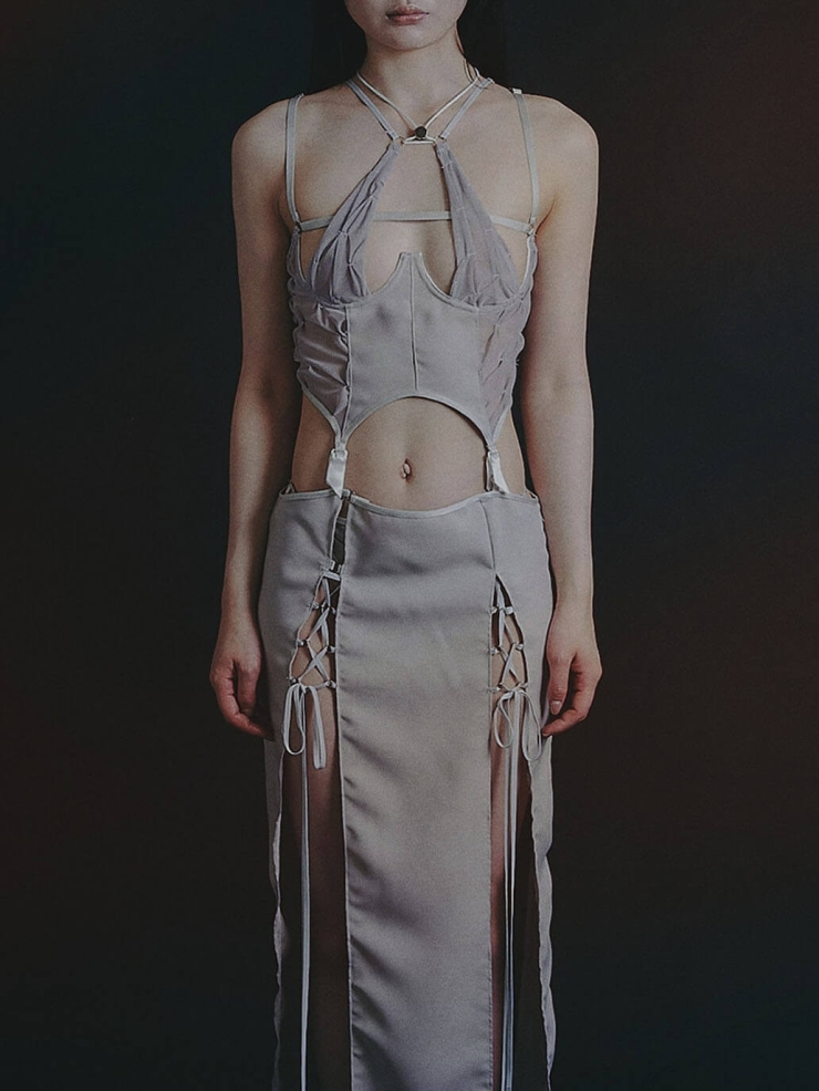 Grey natsume × baudelaire gather corset