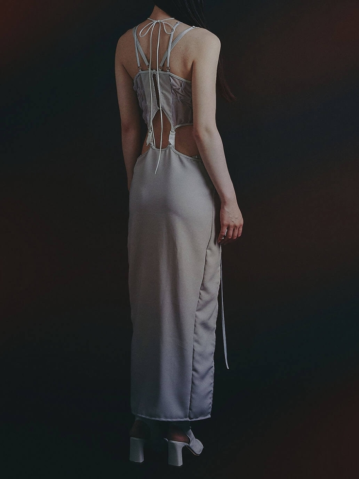 Grey natsume × baudelaire long skirt