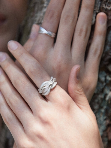 Silver Wave Ring