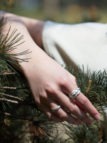 Silver Wave Ring