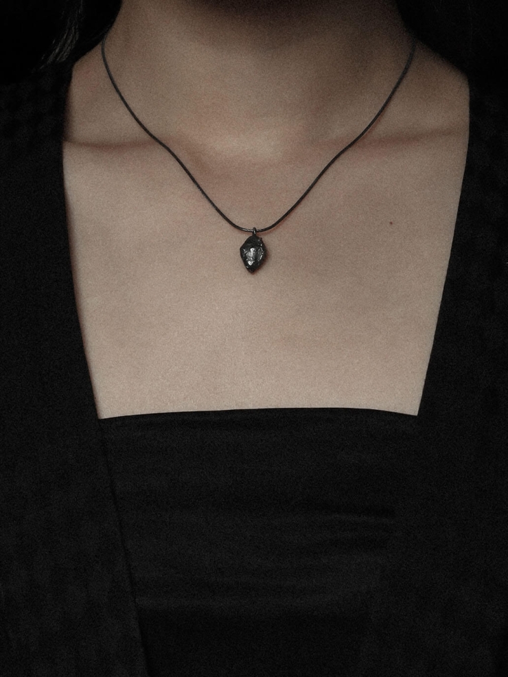 Black Pyramid Island Necklace