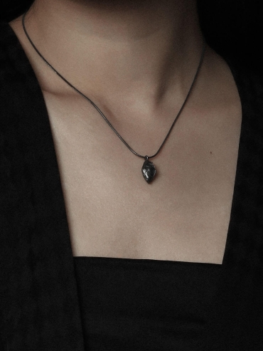 Black Pyramid Island Necklace