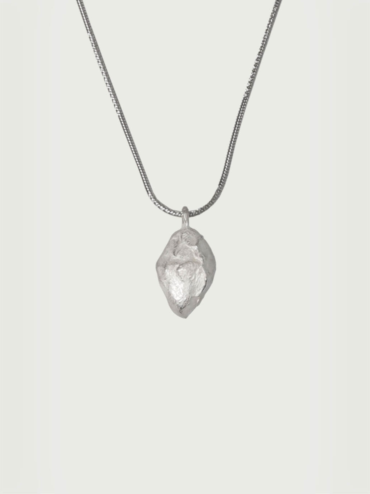 Silver Pyramid Island Necklace