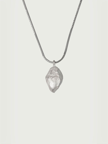 Silver Pyramid Island Necklace
