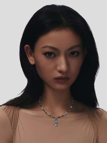 Karat robot pendant necklace