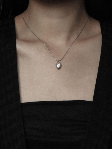 Silver Pyramid Island Necklace