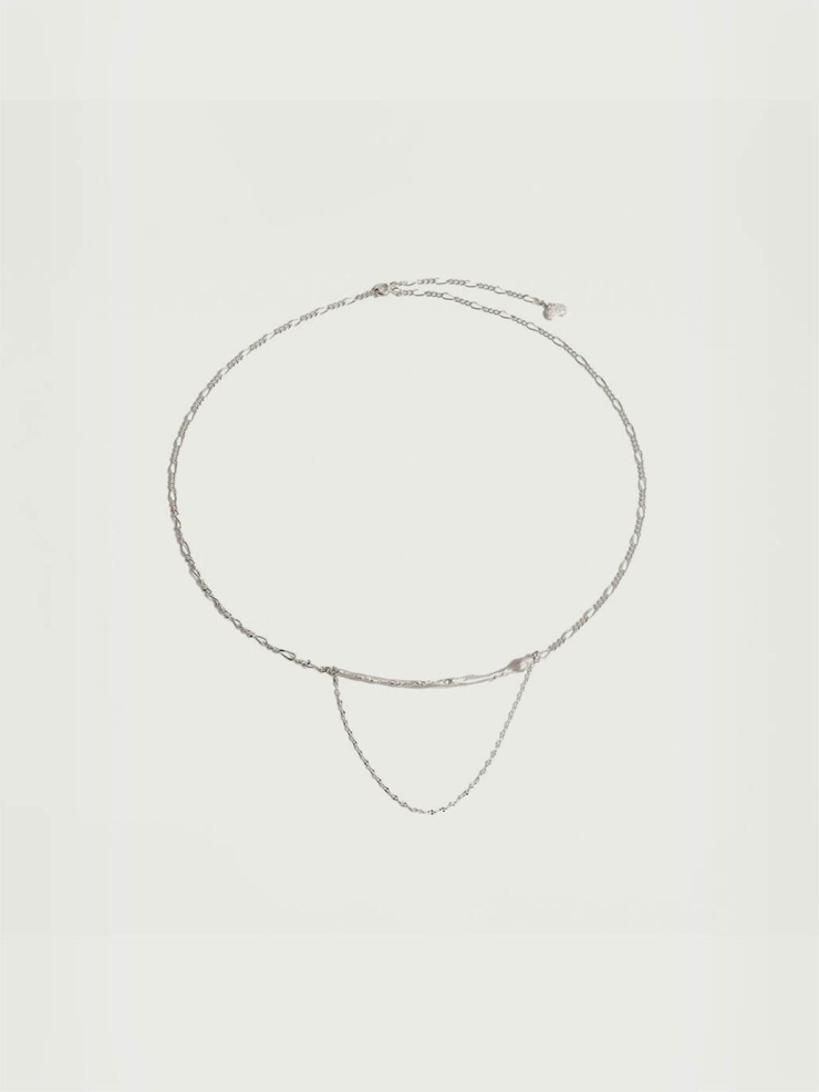 Silver twisted necklace
