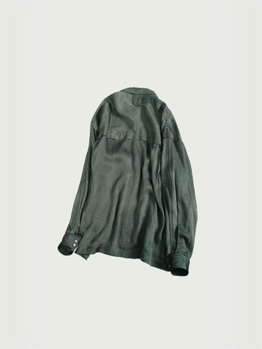 Olive green classic tailored shirt