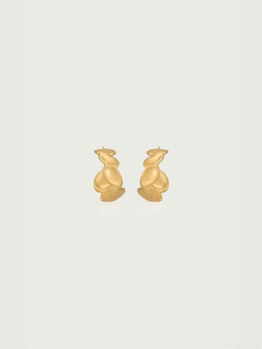 Gold Large Hallmarked Earrings
