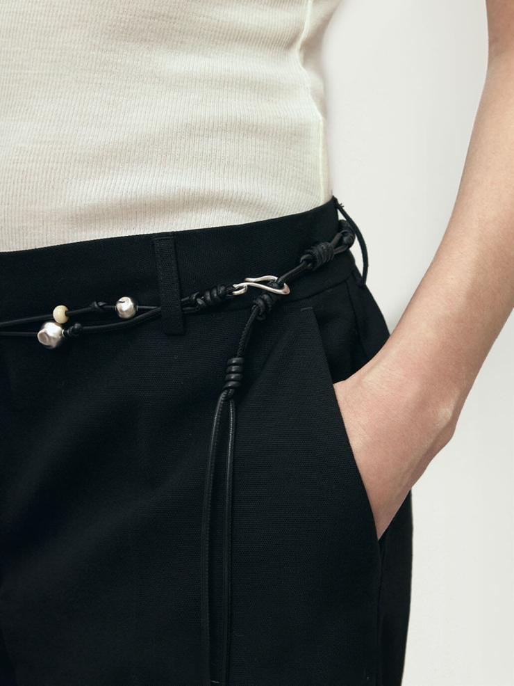 Silver Drum Jump Leather Belt