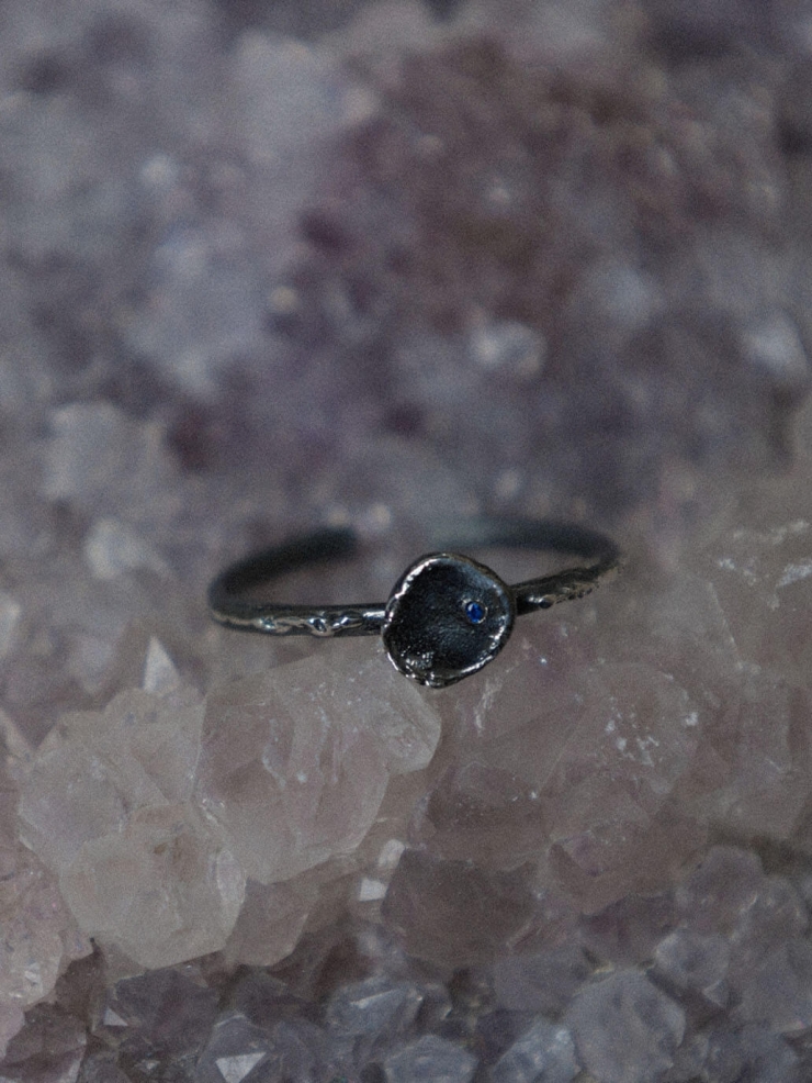 Black Star Dot Ring