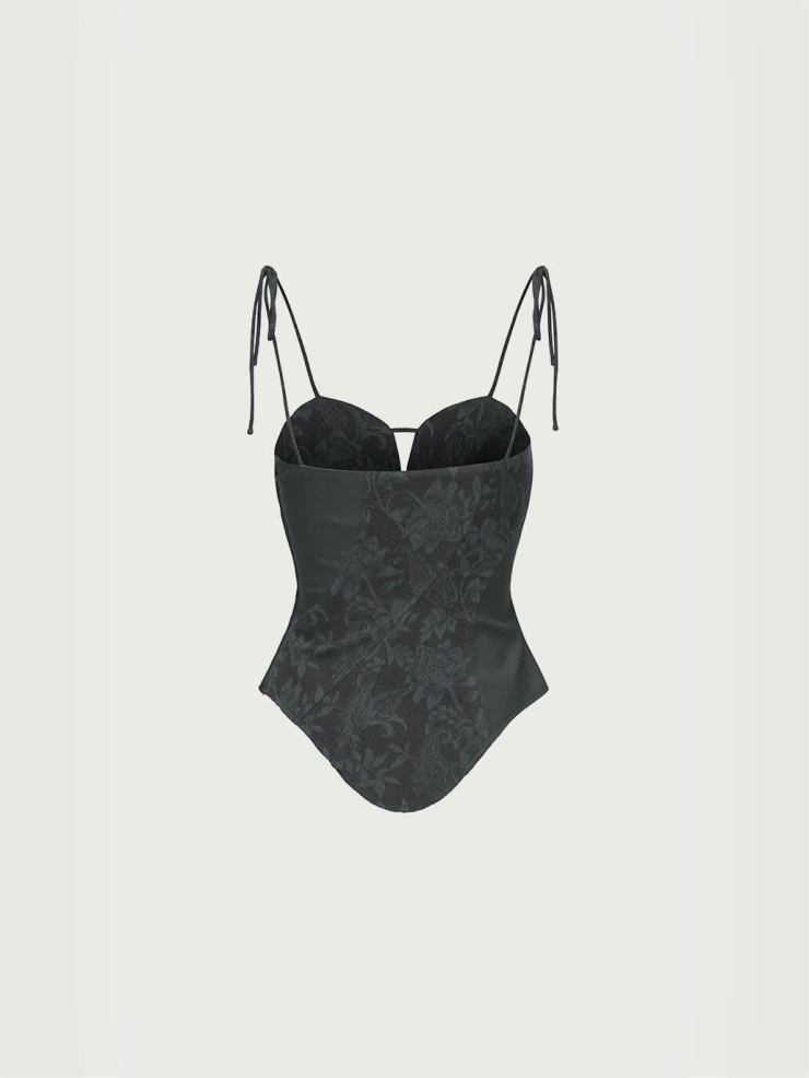 Ash Blue Jacquard Cami Top