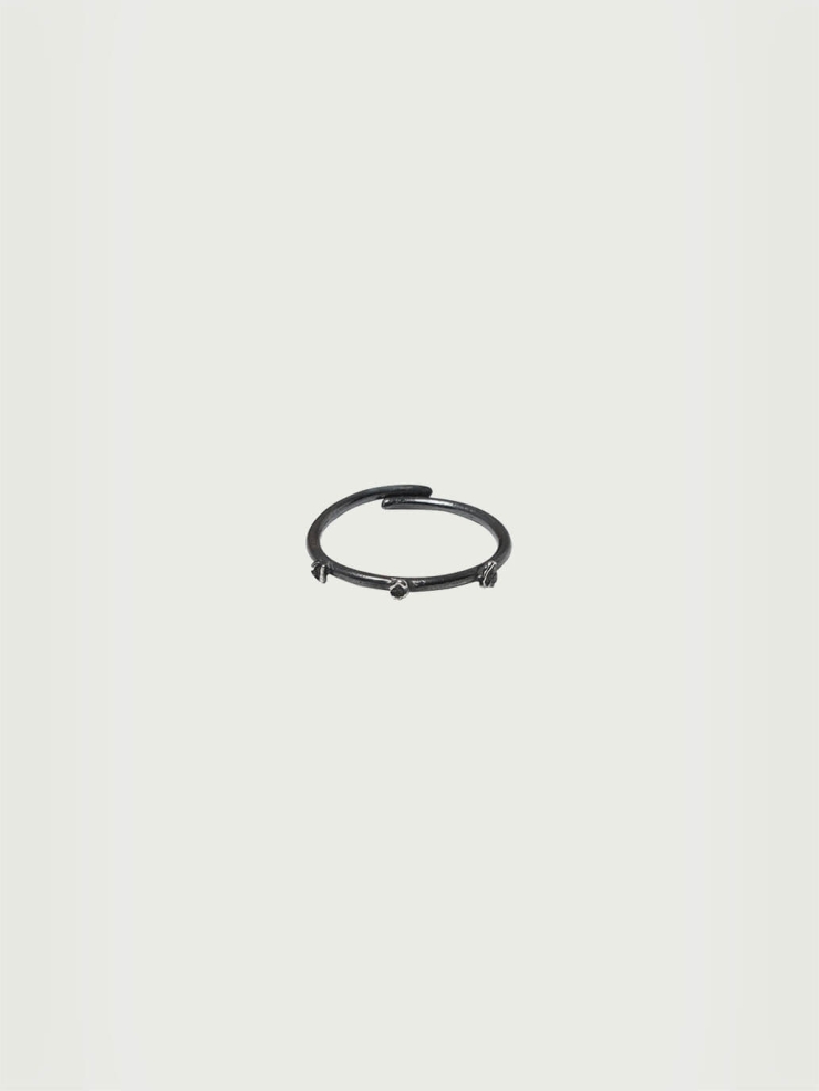 Black Archipelago Thin Ring